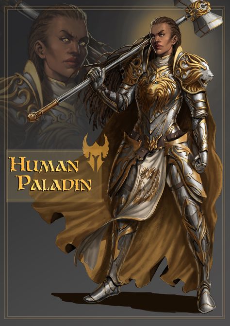 Human Paladin, Dnd Character Art, Dnd Paladin, Sci Fi Character Art, D D Character Ideas, Alien Concept Art, Character Collection, Dungeons And Dragons Characters, Black Characters