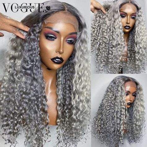 Curly Lace Wig, Hair Cuffs, Grey Wig, Glueless Wigs, Halo Hair, Natural Wigs, Curly Human Hair Wig, Deep Curly, Colored Wigs