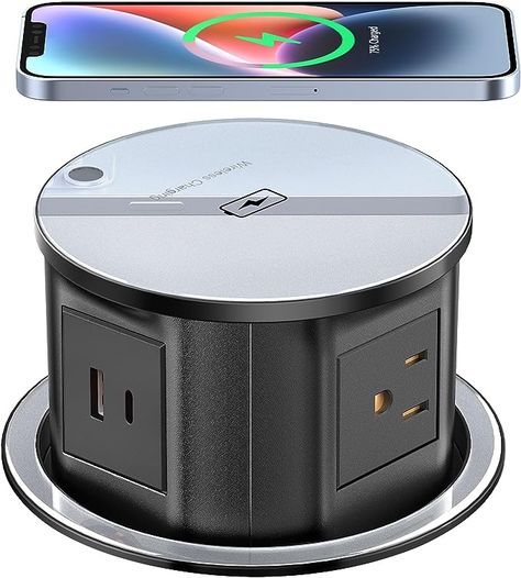 Hidden Outlet, Power Socket, Kitchen Countertop, Wireless Charger, Kitchen Countertops, Micro Usb, Power Strip, Countertops, The Help