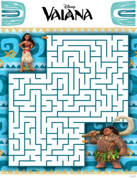 Juego de laberinto de la princesa Moana - Moana para colorear Moana Coloring Sheets, Moana Printables, Disney Printables Free, Moana Crafts, Moana Coloring, Festa Moana Baby, Moana Bebe, Disney Activities, Moana Coloring Pages