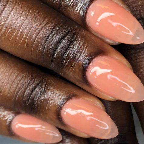 Looking for a unique mani that's endlessly customizable? Meet jelly nails. Read on to learn how to get the look and for some of our faves. Jelly Nails By Skin Tone Range, Jelly Dip Nails, Jelly Manicure, Natural Jelly Nails, Diy Jelly Nails, Peach Jelly Nails, Jelly Nails Short, Jelly Nude Nails, Jelly Nail Polish