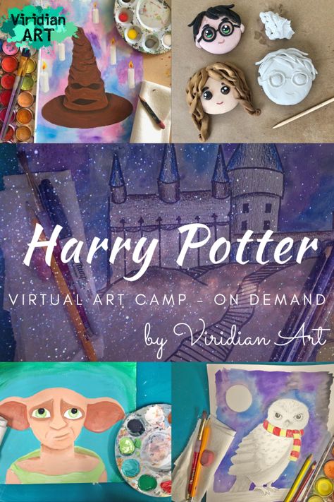 Harry Potter Unit Study, Harry Potter Art Projects, Art Camp Projects, Harry Potter Painting, 8th Grade Art, Art Program, Drawing Ideas List, Harry Potter Halloween, Art Camp