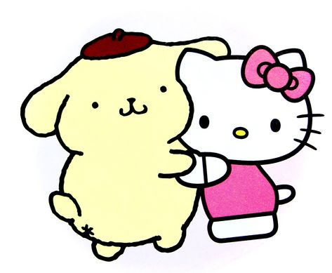 Pom Pom From Hello Kitty, Hello Kitty Mamadisima, Pompompurin And Hello Kitty, Hello Kitty And Pompompurin, Tatuaje Hello Kitty, Hello Kitty Pompompurin, Hello Sanrio, Pom Pom Purin, Hello Kitty Colouring Pages