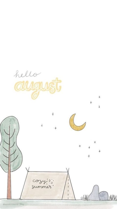 This is not my pic! But, happy August! Camping Bullet Journal, August Bullet Journal Ideas, August Wallpapers, Bullet Journal Topics, Month Wallpaper, Do It Yourself Ideas, Aesthetic Doodles, Bujo Journaling, June Calendar