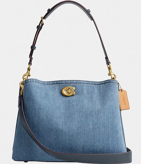 Coach Denim Bag, Coach Denim, Denim On Denim Looks, Style Staples, Denim On Denim, Designer Purses, Coach Handbag, Design Clothes, Pretty Bags