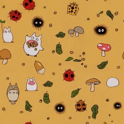 Totoro pattern Ghibli Artwork, Studio Ghibli Movies, Studio Ghibli Art, Princess Mononoke, Ghibli Art, Ghibli Movies, Cowboy Bebop, My Neighbor Totoro, Hayao Miyazaki