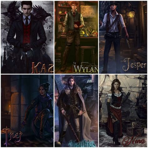 🌙SIX OF CROWS CHARACTERS🌙 #fanart #fantasybooks #shadowandbonefanart #leighbardugobooks #alinastarkov #leighbardugo #zoya #shadowandbone #kaz #inej #sixofcrows #sixofcrowsfanart #thedarkling #thedemoninthewood #shadowandboneedit #crookedkingdom #shadowandbonenetflix #ruinandrising #grishaverse #grishatrilogy #seigeandstorm #6ofcrows Artist: @gonzalom.art @booksknownoage on Instagram 6 Crows Fanart, Six Of Crowd Fan Art, Six Of Crows Official Art, Kaz From Six Of Crows, Six Crows Fanart, Kaz Inej Fanart, Six Of Crows Fanart Characters, Sic Of Crows Fanart, Kaz X Inej Fanart