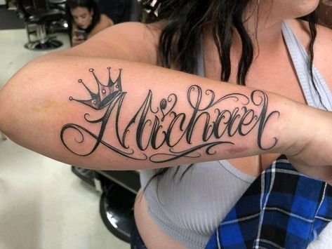 Name Tattoos For Girls, Boyfriend Name Tattoos, Forearm Name Tattoos, Name Tattoos On Arm, Tattoo Name Fonts, Name Tattoos On Wrist, Tattoo Samples, Tattoo Lettering Styles, Cursive Tattoos