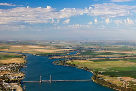 Aerial View of Rio Vista in the Sacramento River Delta Vista California, Sacramento River, River Life, Humboldt County, River Delta, Central Valley, Aerial View, Northern California, Pacific Northwest