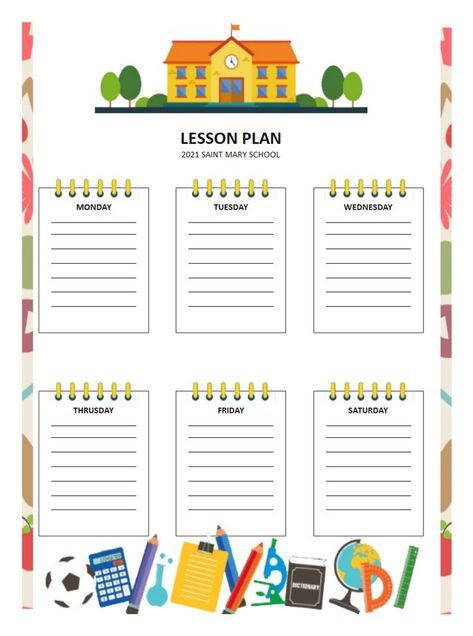 This is a lesson plan similar to a school calendar. Both teachers and students can use it to plan and record their daily lessons. Click here and get this template to make your own lesson plan. Lesson Plan Sample, Lesson Plan Template Free, Creative Lesson Plans, Lesson Plan Template, Free Lesson Plans, School Calendar, Great Fonts, Lesson Planning, Plan Template