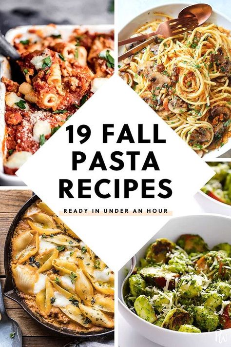 Fall Recipes Pasta, Pasta Dinner Recipes Vegetarian, Fall Pasta Dinner, Vegetarian Fall Recipes, Fall Lunches, Thanksgiving Pasta, Fall Pasta Recipes, Spring Recipes Vegetarian, Fall Pasta Dishes