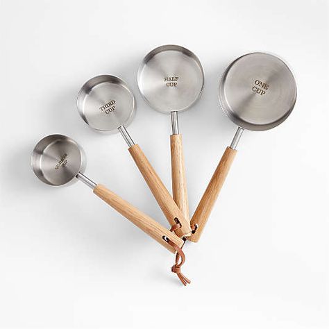 Savory Herb Shortbread | Crate & Barrel Canada Stainless Steel Measuring Cups, Metric Measurements, Wood Turner, Wood Handles, Modern Organic, Organic Style, Flute Glass, Taper Candle Holders, Stainless Steel Cups