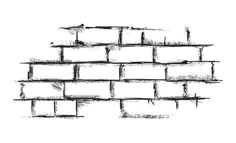 Brick Tattoo, Abstract Black And White, Pin Up Tattoos, Dope Cartoon Art, White Illustration, Black And White Illustration, Brick Wall, Drawing Reference, Drawing Sketches