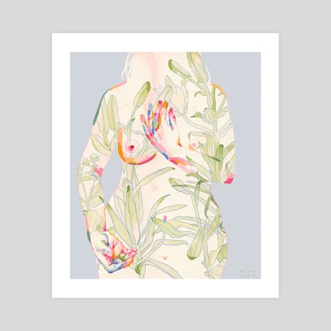 Nude, an art print by Riso Chan - INPRNT Riso Chan, Giclee Art, Giclee Art Print, Great Wave, Sculptor, Card Art, Art Inspo, Print Quality, Art Print