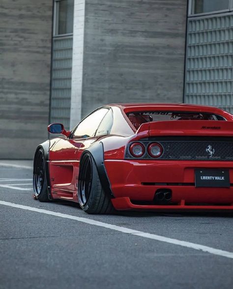 Liberty Walk Cars, Car Graphics Decals, Ferrari 348, Stanced Cars, Dream Car Garage, Wide Body Kits, Stance Cars, Cool Car Pictures, Liberty Walk