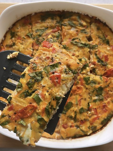 Feta Egg Casserole, Feta Casserole, Vegetables Casserole, Feta Bake, Baked Feta, Eggs In Peppers, Vegetable Casserole, Egg Casserole, Chopped Spinach