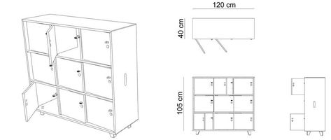 Locker Dimensions, Area Requirement, Staff Lockers, Floor Plan Symbols, Stair Design Architecture, Small Lockers, Office Room Design, Locker Furniture, Digital Kiosk