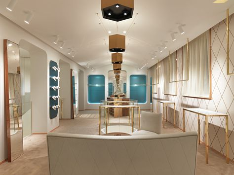 Anne Fontaine boutique by Gabriel Kowalski, Paris Luxury Jewelry Display, Luxury Jewelry Shop, Jewelry Store Interior, Design Strategies, Retail Space Design, Jewelry Store Design, Jewellery Shop Design, Stunning Interior Design, Franck Muller