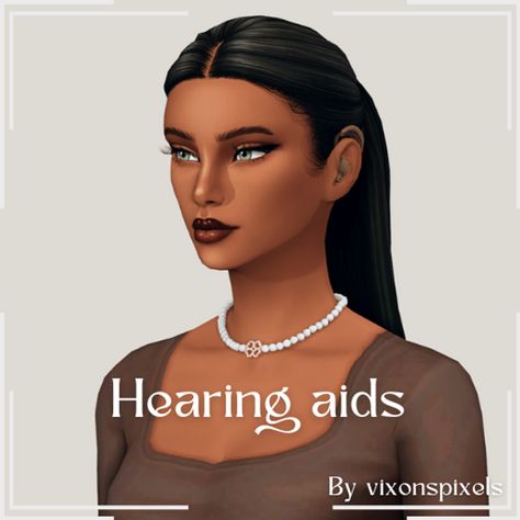 Hearing aids | Patreon Cc The Sims 4, Silent Love, Sims 4 Dresses, Sims 4 Cas, Hearing Aids, Sims 4 Cc, Maxis Match, The Sims 4, Sims Cc