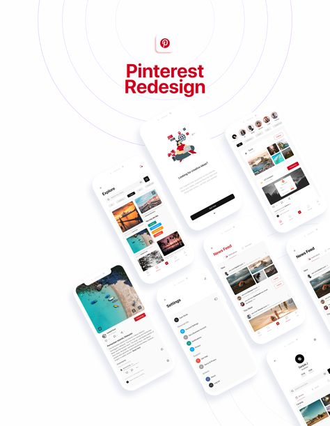 I hope that these redesign decisions improve clarity in the Pinterest app and help people find inspiration through existing pins, and lead them to feel compelled to create pins of their own! App Redesign, Pinterest App, Ui Design Website, Help People, Interactive Design, Ui Design, Mood Boards, Helping People, To Create