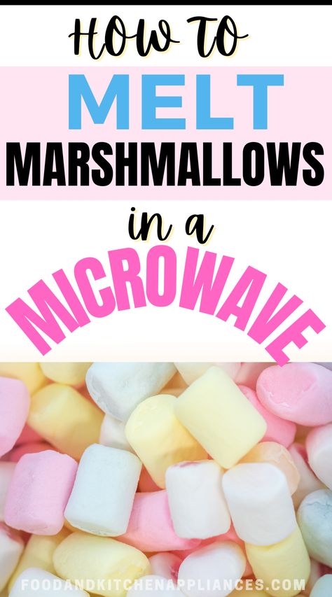 Place the marshmallows in a microwave-safe bowl. You can use regular-sized marshmallows or mini marshmallows, depending on your preference. Next, add a small amount of water to the bowl. This helps to prevent the marshmallows from drying out or burning. Microwave the bowl on high for about 30 seconds to 1 minute, or until the marshmallows start to soften and expand. How To Melt Marshmallows, Melt Marshmallows, Melting Marshmallows, Marshmallow Treats, Marshmallow Cream, Snacks To Make, Roasting Marshmallows, Microwave Cooking, Microwave Recipes