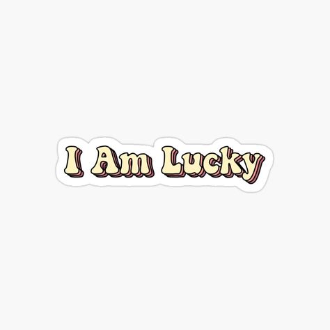 Get my art printed on awesome products. Support me at Redbubble #RBandME: https://www.redbubble.com/i/sticker/I-am-lucky-and-everything-goes-my-way-by-KatherineWinner/137306145.EJUG5?asc=u Manifestation Stickers, Everything Goes My Way, Vision Board Stickers, Manifestation 2024, Visualization Board, I Am A Winner, Season Quotes, Vision Board Quotes, I Am Lucky