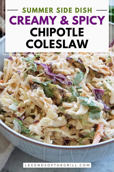 Ready to add some spice to your side dish lineup? 🔥🥕 Creamy chipotle coleslaw is sure to become your new favorite. Tangy, creamy, and packed with flavor – click now to take your coleslaw to the next level! #SpicySlaw #BBQSides #FoodieFinds Click to our site to get the recipe or click save to keep it for later. Hillbilly Cole Slaw, Chipotle Slaw, Chipotle Coleslaw, Coleslaw Recipe Spicy, Spicy Cole Slaw Recipes, Coleslaw Spicy, Chipotle Coleslaw Recipe, Spicy Coleslaw Recipe, Coleslaw Recipes