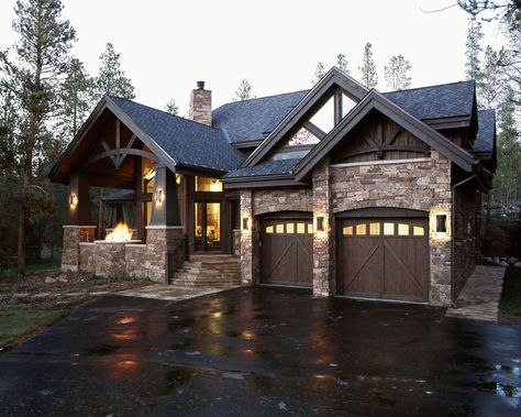 Exceptional Workmanship | Dry Stack Stone Base Exterior Cottage House Exterior, Rustic Houses, Gable Window, House Porch, Casas Coloniales, Craftsman Style Homes, Traditional Exterior, Exterior Stone, Custom Built Homes