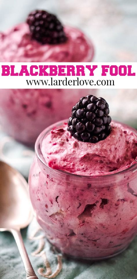 Recipes Using Fresh Blackberries, Fruit And Cream Dessert, What To Make With Blackberries, Blackberry Fluff, Black Berries Recipes, Fresh Blackberry Recipes, Blackberry Parfait, Blackberry Recipes Easy, Black Raspberry Recipes