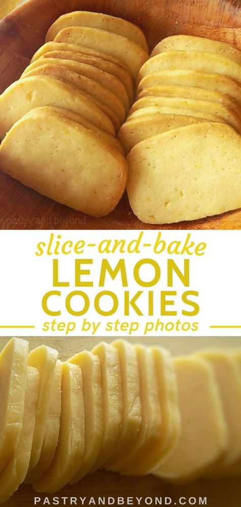 Collage for lemon slice and bake cookies. Lemon Dessert Recipes Easy, Lemon Desserts Easy, Short Bread, Best Brownie Recipe, Lemon Sugar Cookies, Buttermilk Recipes, Fresh Baked Cookies, Lemon Dessert Recipes, Cookies Pastry