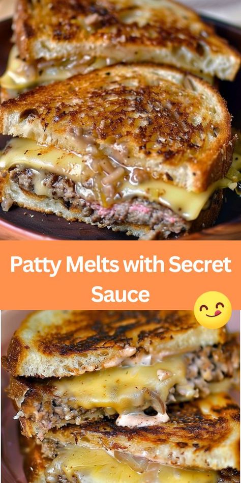 Hamburger Recipes For Dinner, Patty Melts With Secret Sauce, Hamburger Meat Recipes Easy, Recipes Using Hamburger, Secret Sauce Recipe, Beef Patties Recipes, Patty Melt Recipe, Hamburger Recipes Patty, Homemade Chicken And Dumplings