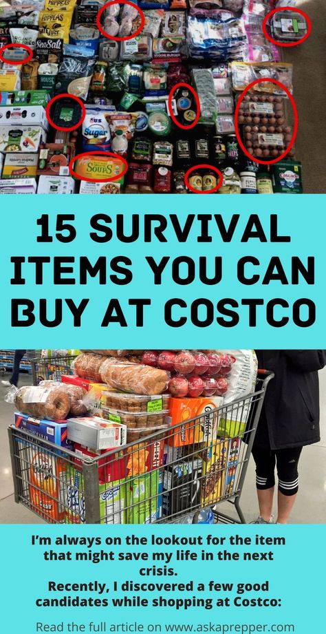 I’m always on the lookout for the item that might save my life in the next crisis. Recently, I discovered a few good candidates while shopping at Costco: Costco Prepper List, Survival Recipes, Preppers List, Costco Shopping List, Prepper Items, Costco Prices, Prepper Food, Costco Shopping, Costco Meals