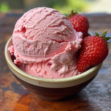 🍦✨ Homemade Strawberry Ice Cream Recipe 🍓💖 Nothing like a delicious homemade ice cream to cool off! Here is a simple and tasty recipe to make your own strawberry ice cream. *Ingredients :* - 500 g of fresh strawberries - 150 g of sugar - 250 ml of crème fraîche - 200 ml of milk - 1 teaspoon of lemon juice *Instructions :* 1. Wash and hull the strawberries, then blend them with the sugar and lemon juice until you obtain a smooth puree. 2. In a bowl, mix the strawberry puree with the crème fra... Ice Cream Strawberry, Homemade Strawberry Ice Cream, Strawberry Ice Cream Recipe, Strawberry Shortcake Ice Cream, Ice Cream Ingredients, Strawberry Puree, Tasty Recipe, Ice Cream Recipe, Strawberry Ice Cream