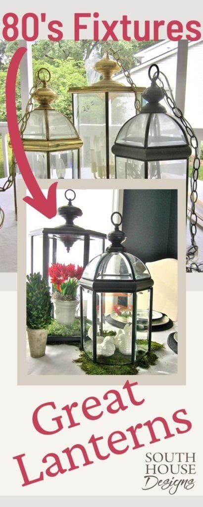 Lantern Repurpose, Porch Lanterns Decor, Spring Lantern Decor, Outdoor Lanterns Decor, Indoor Lanterns Decor, Large Lantern Decor, Front Porch Lanterns, Large Outdoor Lanterns, Wood Lantern Diy