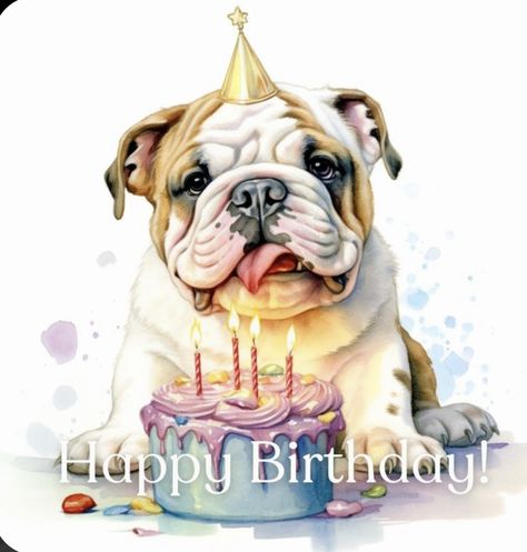 Bulldog Birthday Wishes, Bulldog Happy Birthday, Bulldog Birthday, Happy Birthday Wishes Messages, Birthday Wishes Messages, Digital Greeting Cards, Birthday Wishes For Myself, Happy Birthday Pictures, Well Wishes