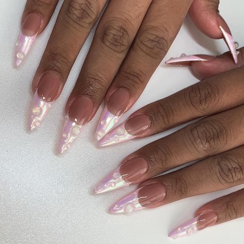 Jelly Acrylic Nails, Natural Gel Nails, Stiletto Nail Art, Unicorn Nails, Pretty Nail Designs, Jelly Nails, Brown Nails, Fire Nails, Funky Nails