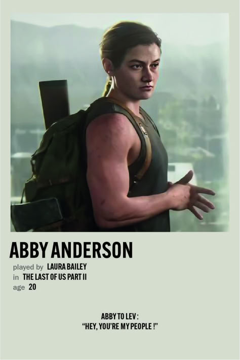 Abby Anderson Poster, The Last Of Us Part 2 Abby Anderson, The Last Of Us Part 2, The Last Of Us Show, The Last Of Us Poster, Abby Anderson, Free Pc Games Download, Edge Of The Universe, Character Poster