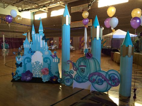 Magalie Sarnataro's props Once upon a time  Decor details  Entranced  Foam board and paint Disney Stage Decorations, Once Upon A Time Decorations, Cinderella Props, Disney Princess Crafts, Picture Gifts Diy, Princess Crafts, Disneyland Birthday, Cinderella Birthday Party, Cinderella Party