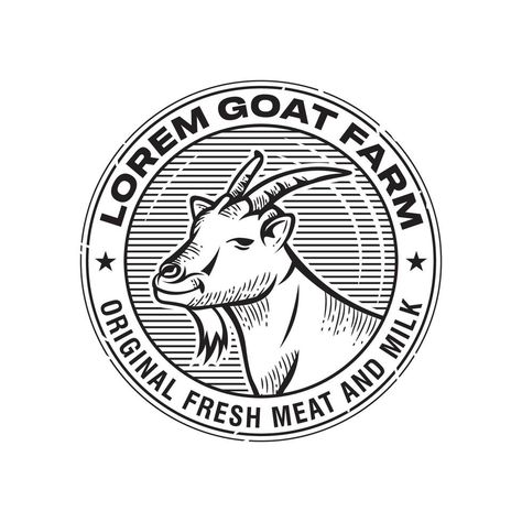 Goat vector illustration design,  perfect for farm logo and label product design Goat Farm Logo Design, Goat Farm Logo, Goat Vector, Farm Logo Design, Goat Farm, Farm Logo, Goat Farming, Vector Illustration Design, The Goat