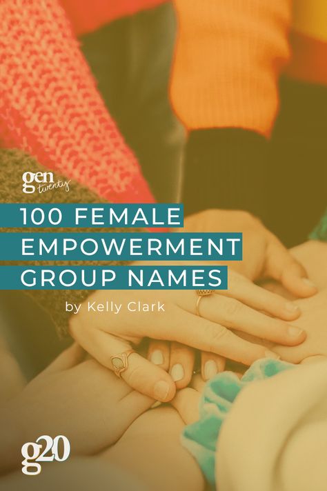 The post 100 Female Empowerment Group Names appeared first on GenTwenty. Women’s Ministry Group Names, Small Group Names Ideas, Women Ministry Names Ideas, Feminine Business Names, Girls Group Chat Names Ideas, Christian Group Names Ideas, Girl Group Names Ideas, Group Names Ideas Creative, Women Small Group