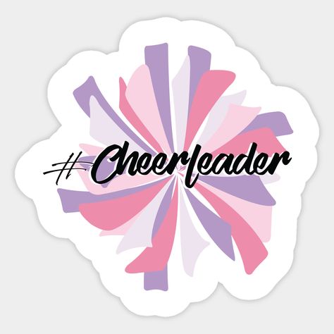 Great design to show you are a proud cheerleader! -- Choose from our vast selection of stickers to match with your favorite design to make the perfect customized sticker/decal. Perfect to put on water bottles, laptops, hard hats, and car windows. Everything from favorite TV show stickers to funny stickers. For men, women, boys, and girls. Cheer Leader Aesthetic, Cheer Posters Ideas, Cheerleading Stickers, Cheer Illustration, Cheer Stickers, Cheerleading Quotes, Cheer Posters, Cheerleading Bow, Cheer Captain