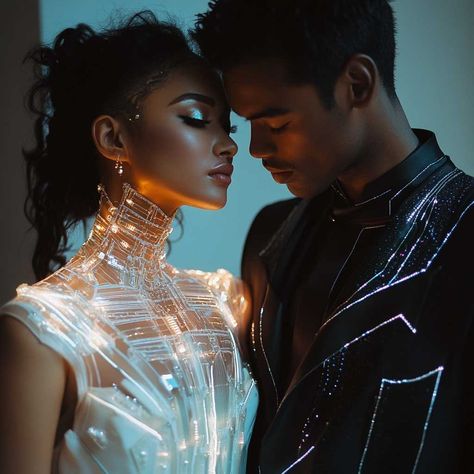 10+ Unique Wedding Theme Ideas Inspired by Cyberpunk Artwork • 333+ Inspiring Lifestyle Ideas Cyberpunk Wedding, Futuristic Wedding, Cyberpunk Artwork, Futuristic Elements, Inspiring Lifestyle, Holographic Displays, Wedding Theme Ideas, Classic White Dress, Wedding Elements