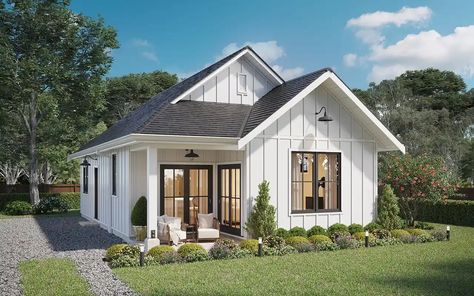 Modern-farmhouse House Plan - 2 Bedrooms, 2 Bath, 897 Sq Ft Plan 29-175 Tiny House 800 Sq Ft Home Plans, 1000 Sq Ft House Plans With Loft, Less Than 1000 Sq Ft House Plans, One Story Small House Plans, 1000 Sq Ft House Plans 2 Bed 2 Bath, 800 Sq Ft House Plans, 800 Sq Ft House, Duplex Ideas, Country Cottage House