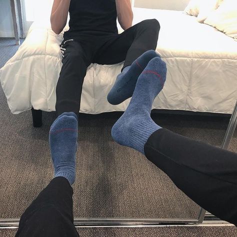 Bi Vibes, Jeans Guys, Men In Socks, Male Witch, Grey Socks, Sock Outfits, Foot Socks, Boys Socks, Stylish Socks