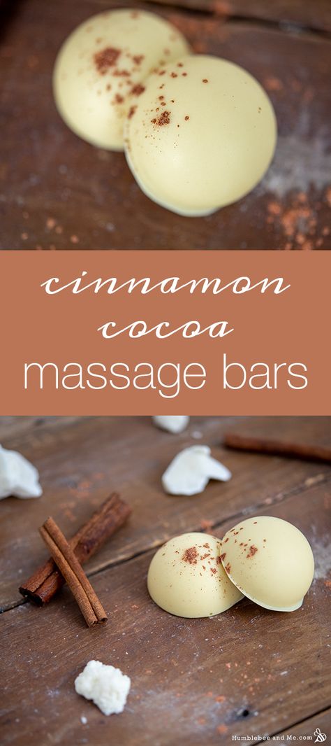 I had a lot of fun creating these deceptively simple Cinnamon Cocoa Massage Bars. They’re silky smooth, cocoa and cinnamon-scented body butter bars that liquify readily on the skin, transforming into massage oil. Inspired by a LUSH product, I had … Continue reading → Massage Bars Diy, Lush Massage Bar, Cocoa Butter Recipes, Lush Body Butter, Conditioner Bar Recipe, Homemade Christmas Gift Ideas, Christmas Gifts Diy Homemade, Cocoa Oil, Whipped Coconut Oil