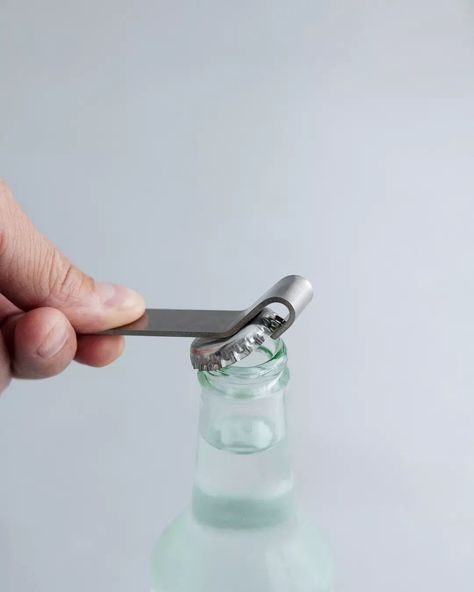 Just like that. A series of precise bends turn a single piece of metal into an expressive form designed for a single purpose – to open bottles. Whether in steel or brass, Bottle Opener adds a touch of refined simplicity to the kitchen or dining table, and makes a well-earned refreshment even more satisfying. #moebe #moebebottleopener #danishdesign #designitems #madetolast Brass Bottle Opener, Form Design, Danish Design, A Series, Single Piece, Bottle Opener, The Kitchen, Dining Table, Brass