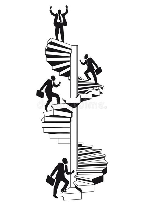 Ladder Illustration, Stairs To Heaven Tattoo, Career Promotion, Staircase Drawing, Career Ladder, Stairs To Heaven, Ladder Stairs, Heaven Tattoos, Spiral Staircase