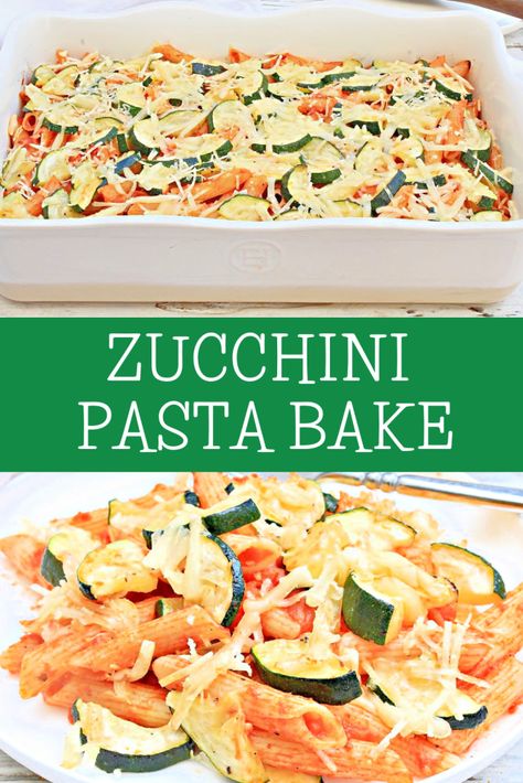 Zucchini Pasta Bake, Pasta Casserole Recipes, Cheesy Zucchini, Bake Zucchini, Vegan Parmesan Cheese, Marinara Sauce Homemade, Zucchini Pasta, Pasta Casserole, Baked Spaghetti