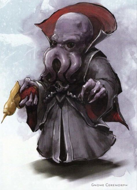 Gnome ceremorph (Icewind Dale: Rime of the Frostmaiden) Icewind Dale, Mind Flayer, Dungeon Master's Guide, D D Items, Forgotten Realms, Cat Signs, Superhero Design, Dungeon Master, Dnd Characters