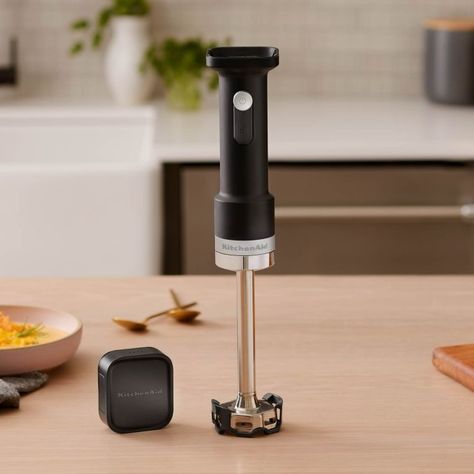 KitchenAid Go™ Cordless Hand Blender - The Knot Kitchenaid Accessories, Copper Kitchen Utensils, Immersion Blender, Woks, Hand Mixer, Hand Blender, Smoothie Ingredients, Republic Of Ireland, Jar Containers